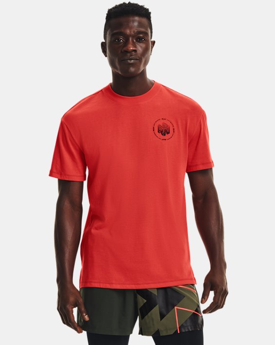 Men's UA Run Anywhere Short Sleeve, Orange, pdpMainDesktop image number 1